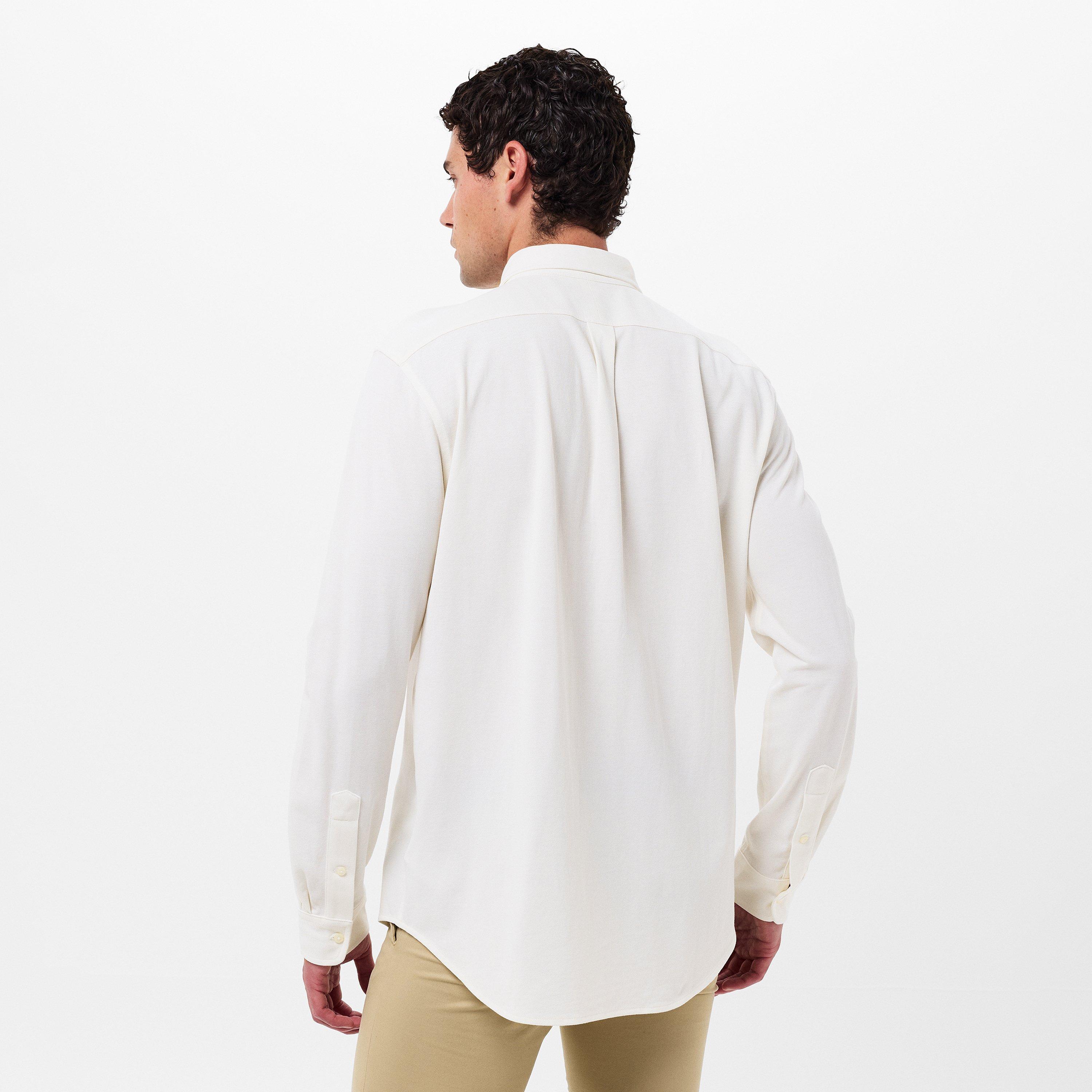 Men's Slim Fit Button-Down Plain Shirt