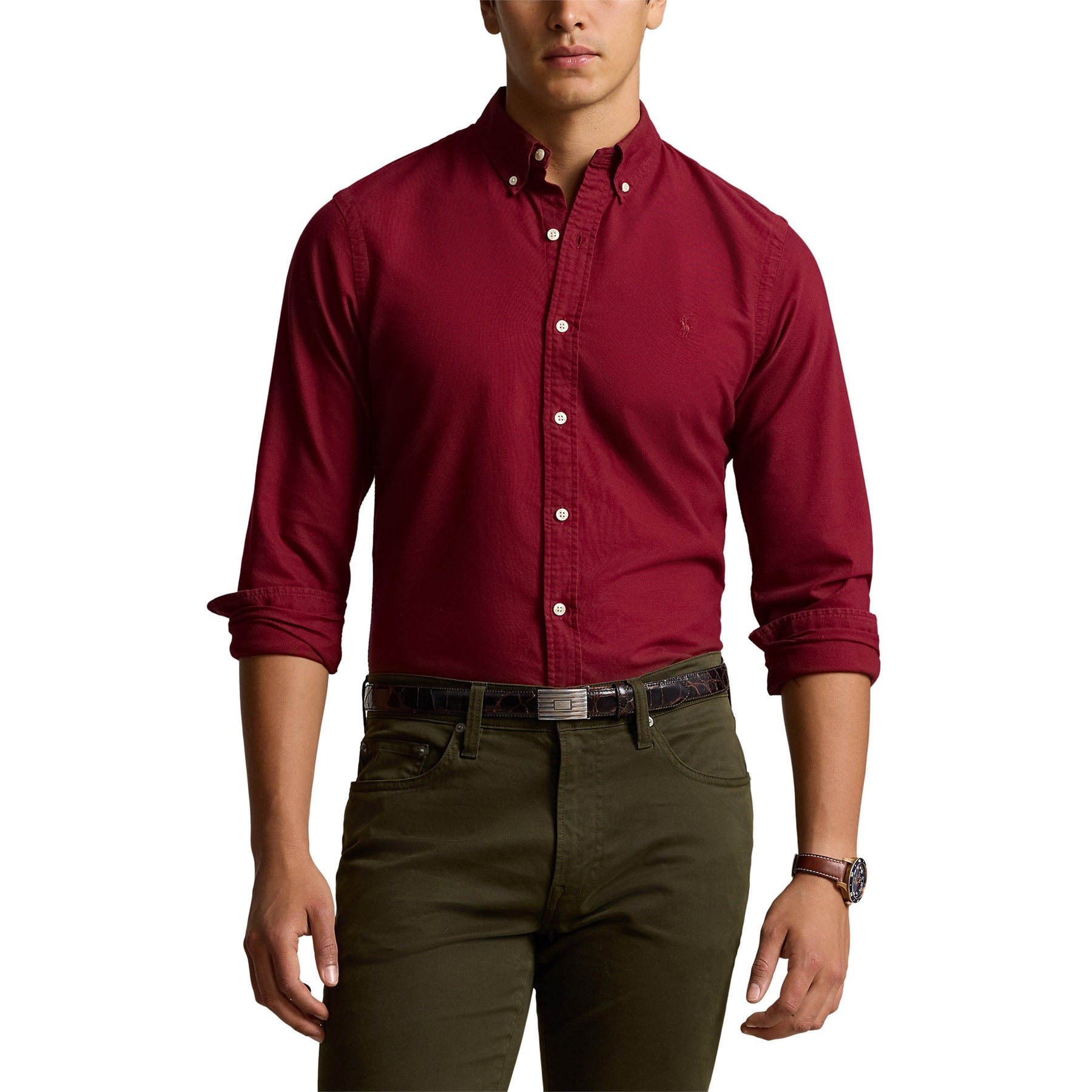 Men's Slim Fit Oxford Long Sleeve Shirt