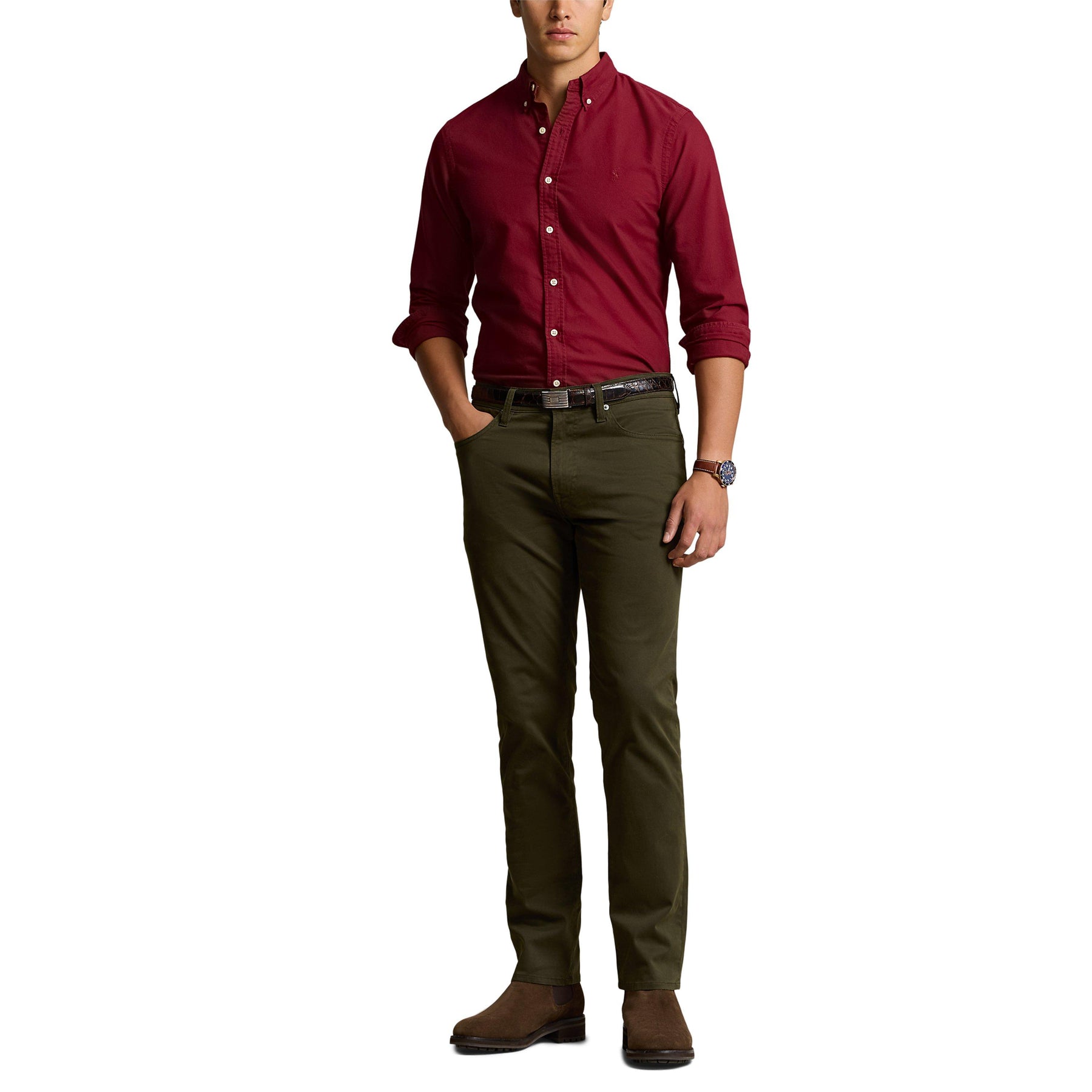 Men's Slim Fit Oxford Long Sleeve Shirt