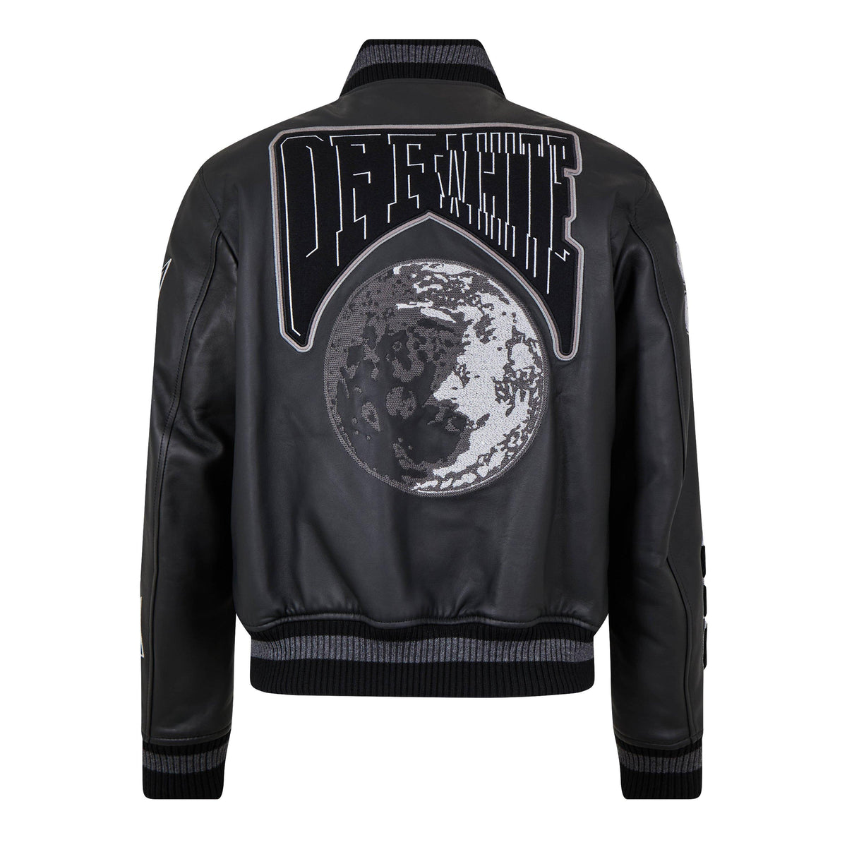 Black Leather Varsity Jacket
