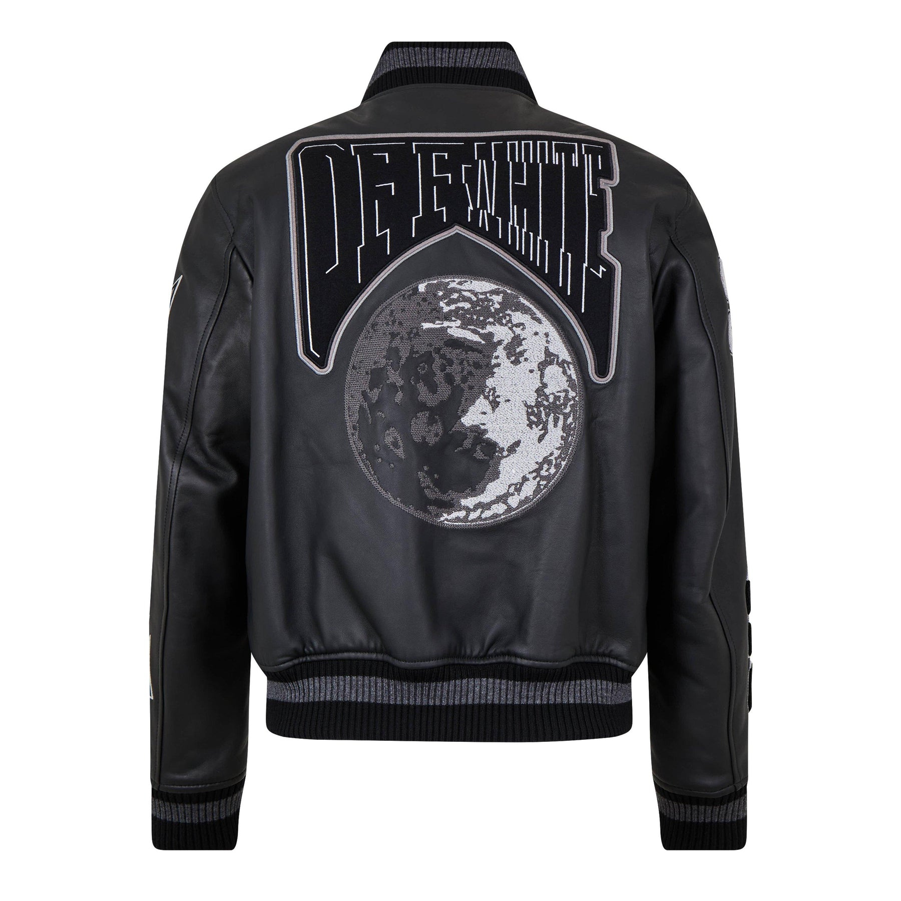 Black Leather Varsity Jacket