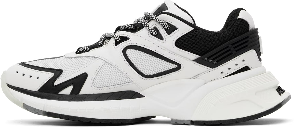 White & Black 'MA' Runner Sneakers