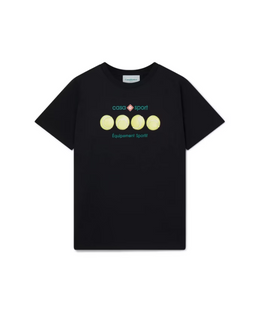 Casablanca Sport Tennis Balls Printed T-shirt Black