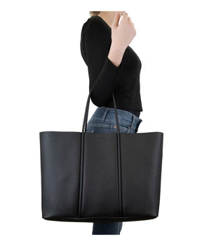 Red Leather Shoulder Bag Magnetic Button