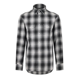 Checked Western Long-Sleeve Patterned Shirt