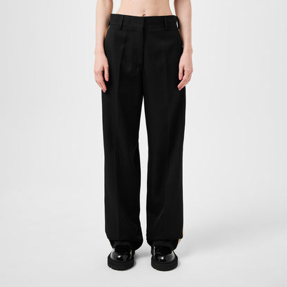 Knit-Tape Straight Trousers