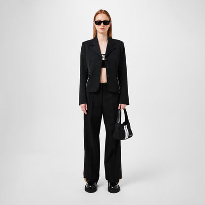Knit-Tape Straight Trousers