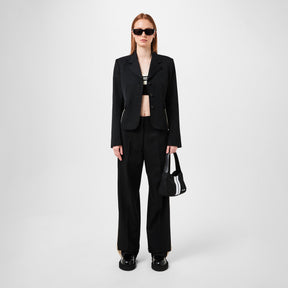 Knit-Tape Straight Trousers