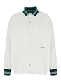 Jacquemus 'La Chemise Baseball' White Shirt with Embroidered Logo on the Front in Cotton Man