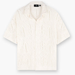 Rep All Over Crochet Cotton Short Sleeve Shirt