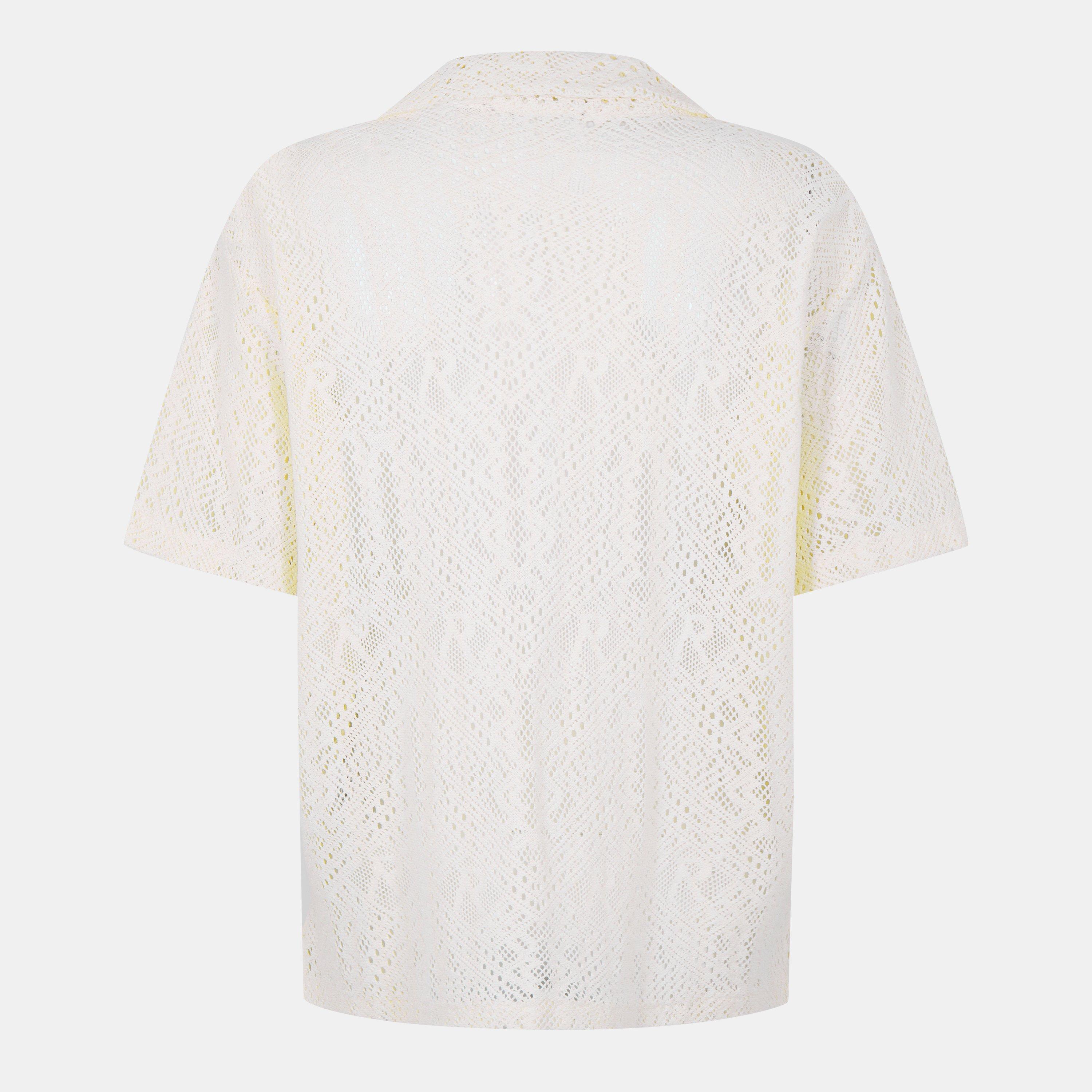Rep All Over Crochet Cotton Short Sleeve Shirt