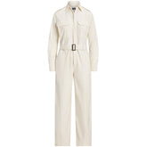 Belted Twill Jumpsuit