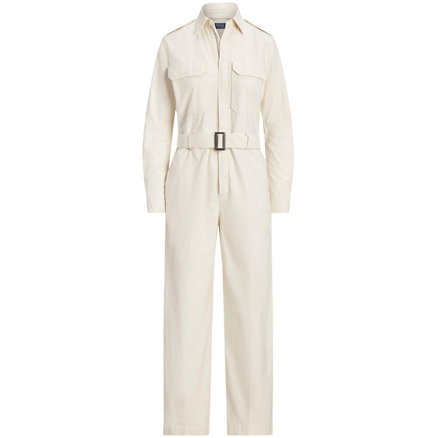 Belted Twill Jumpsuit