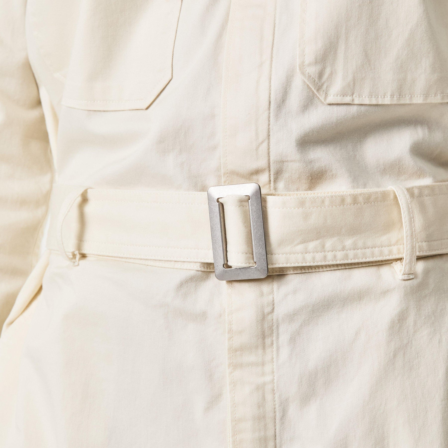 Belted Twill Jumpsuit
