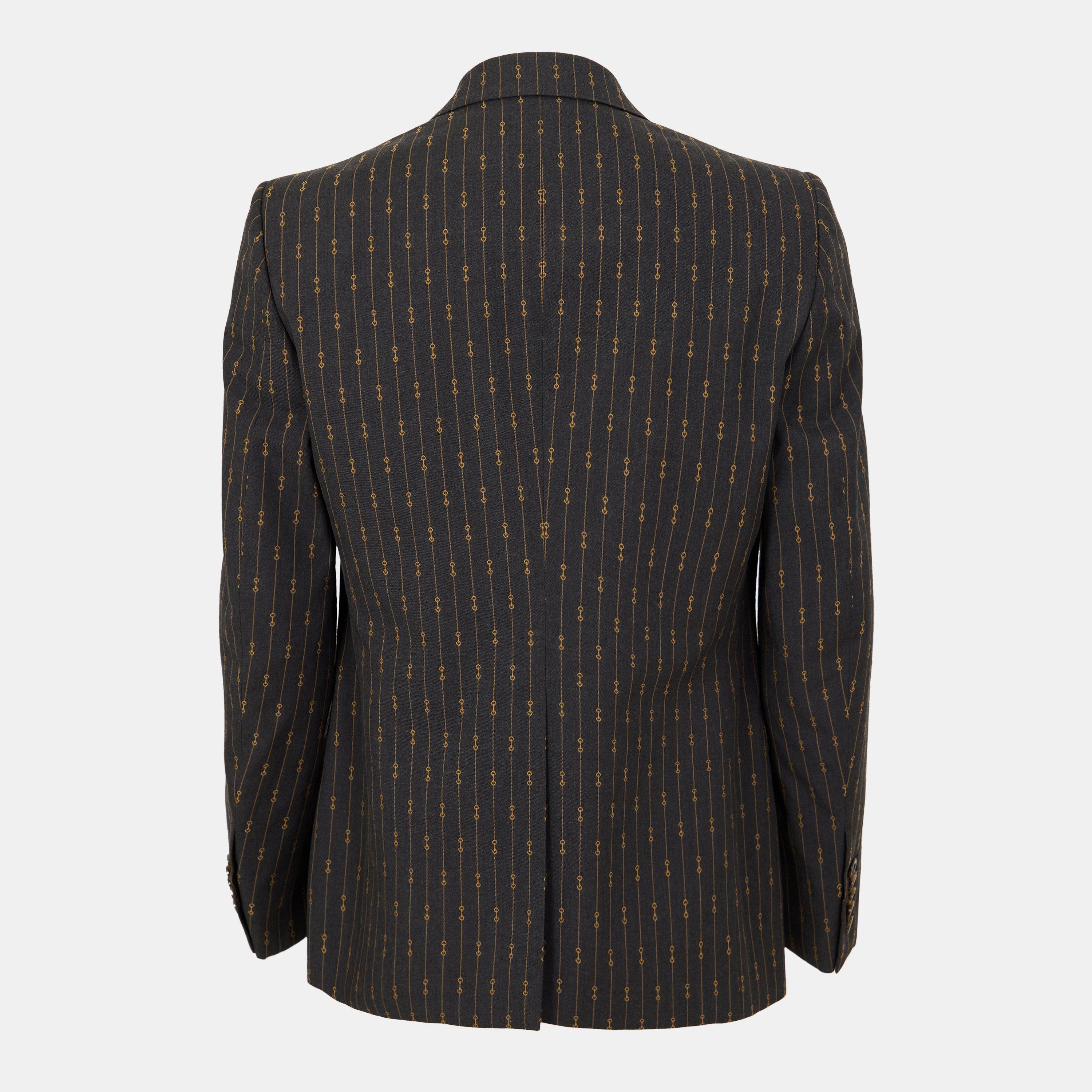 Horsebit Striped Formal Suit