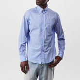 Embroidered V-Logo Signature Striped Shirt