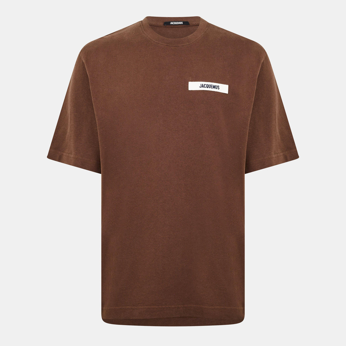 Men's Plain Cotton Grosgrain Tab T-Shirt