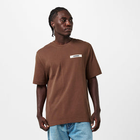 Men's Plain Cotton Grosgrain Tab T-Shirt