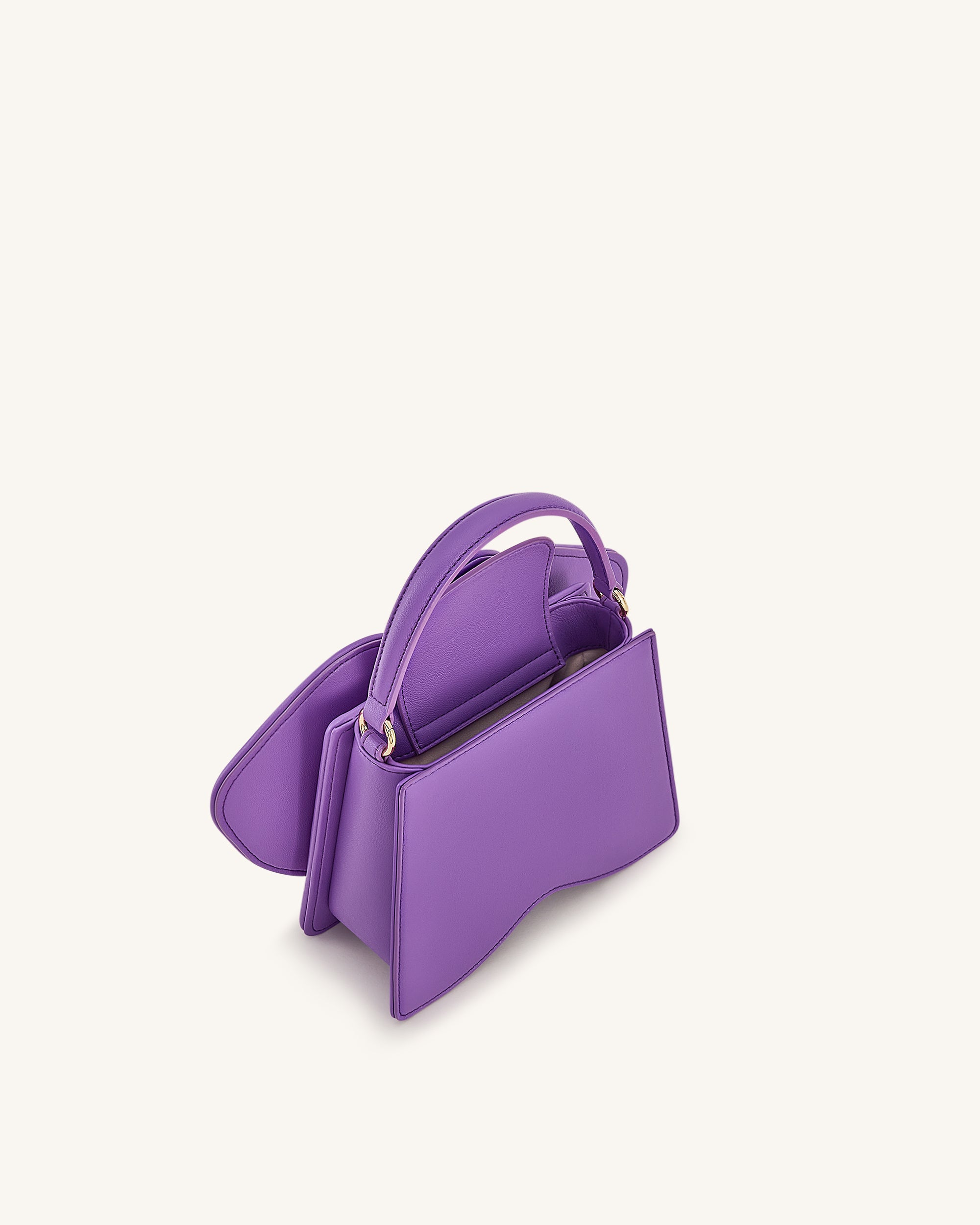Flora Orchid Shaped Top Handle Bag - Purple