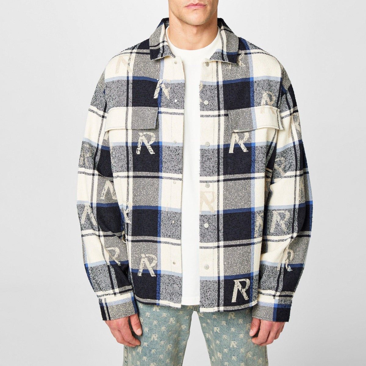 All Over Initial Flannel Shirt