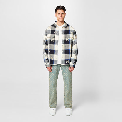 All Over Initial Flannel Shirt