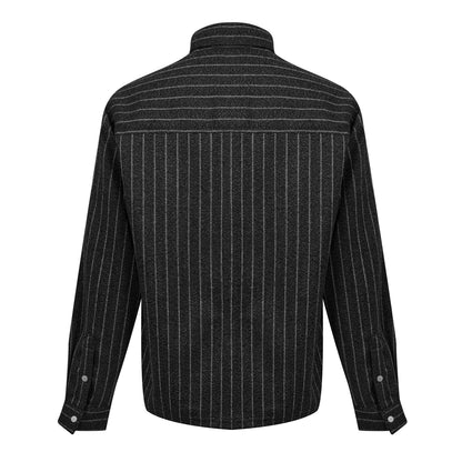 Cropped Wool Long Sleeve Oversized Fit Overshirt
