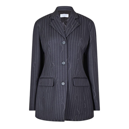 Pinstripe Oversized Jacket