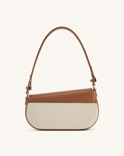 Addisyn Shoulder Bag - Brown Canvas