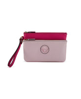 Pink Calf Leather Pouch Clutch Bag