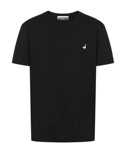 Moschino Duck Embroidered Black T-shirts and Polos