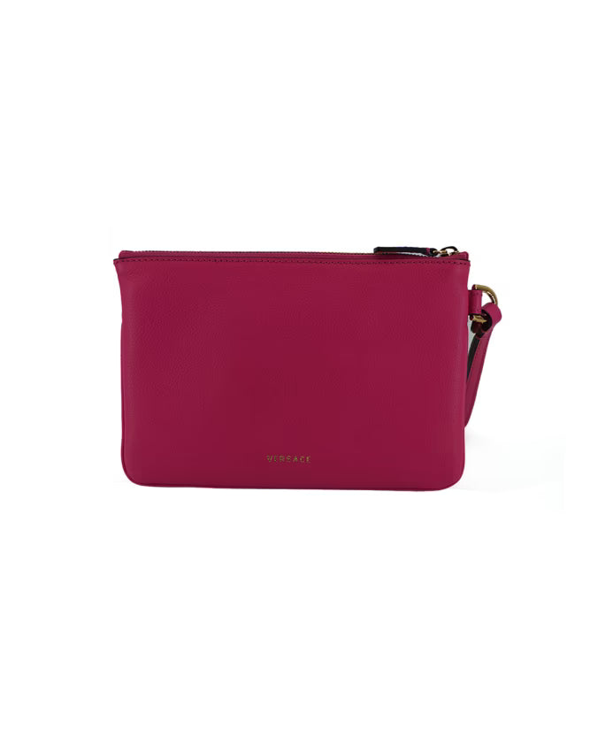 Pink Calf Leather Pouch Clutch Bag