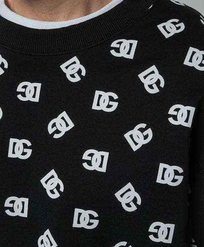 Dolce&Gabbana Black sweatshirt with monogram logo