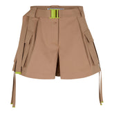 Women's Gabardine Cargo Shorts with Pockets