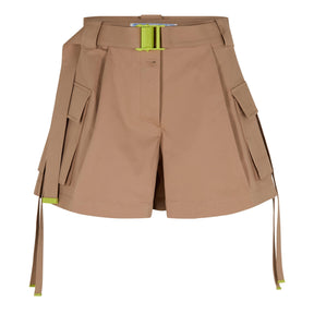 Women's Gabardine Cargo Shorts with Pockets