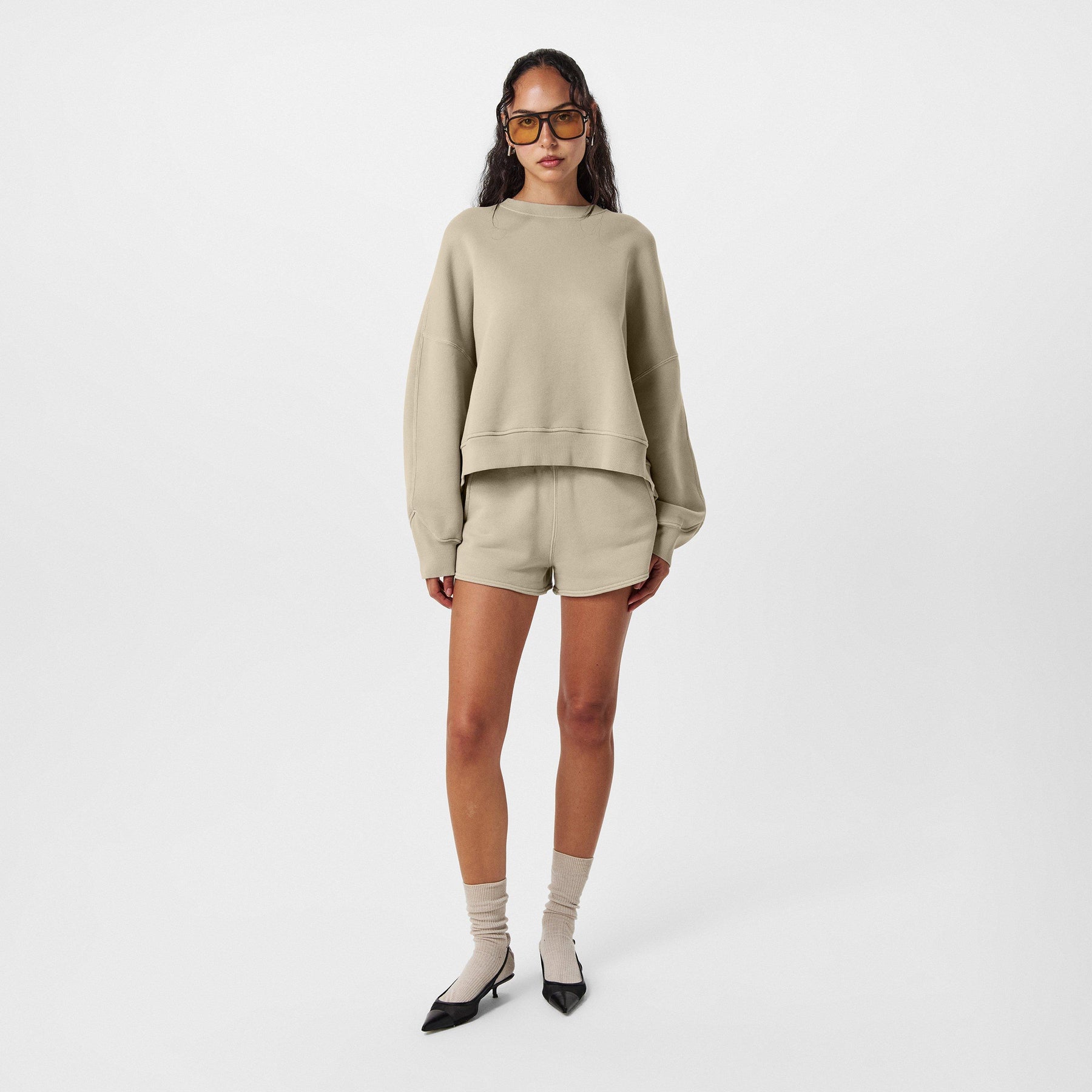 Women's Rep Initial Fleece Material Shorts