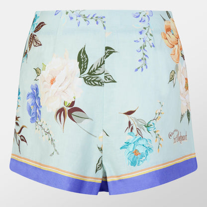 Floral High-Waisted Tailored Shorts