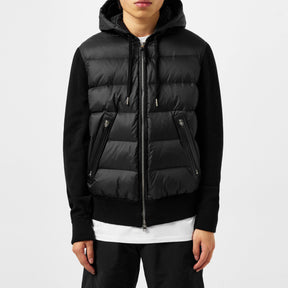 Knit Panelled Puffer Jacket