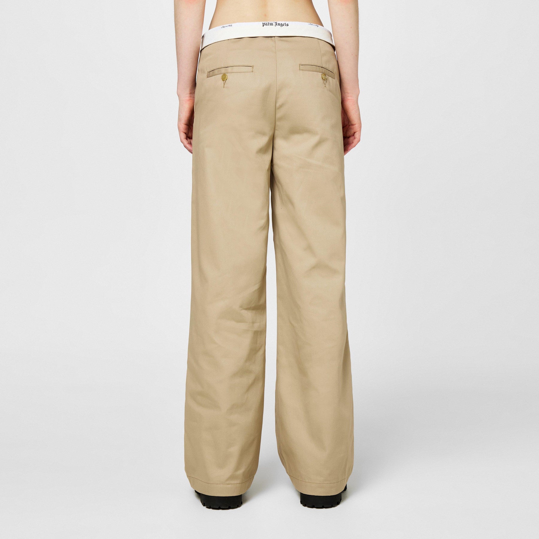 Reversed Waistband Chino Pants