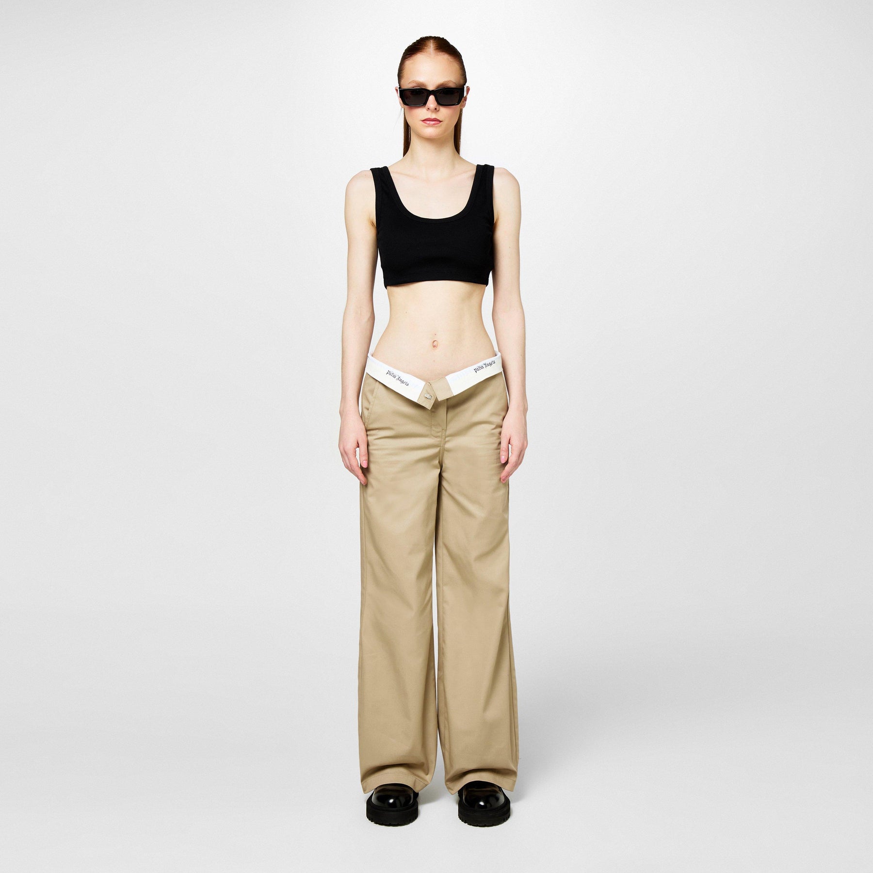 Reversed Waistband Chino Pants