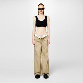Reversed Waistband Chino Pants