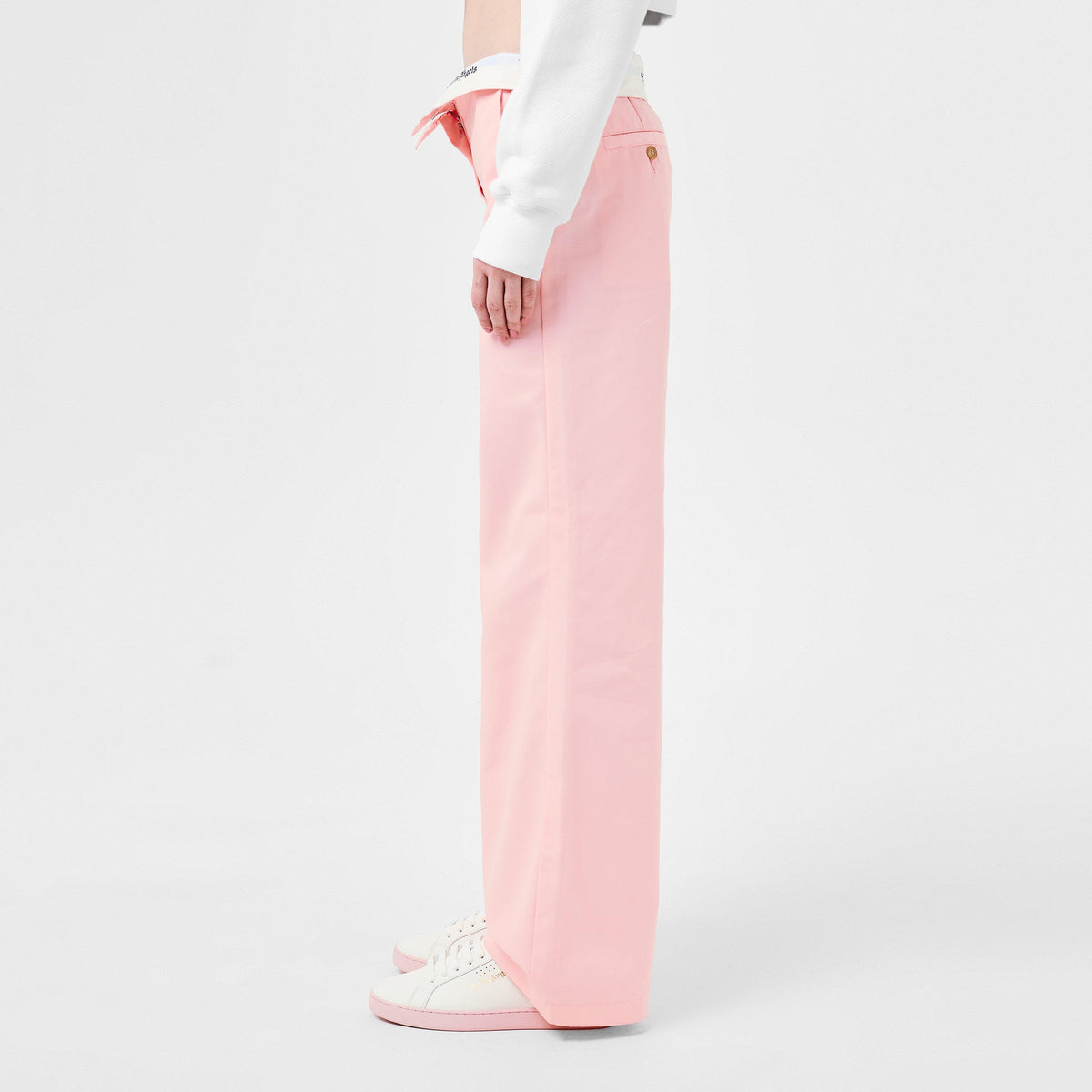 Reversed Waistband Chino Pants