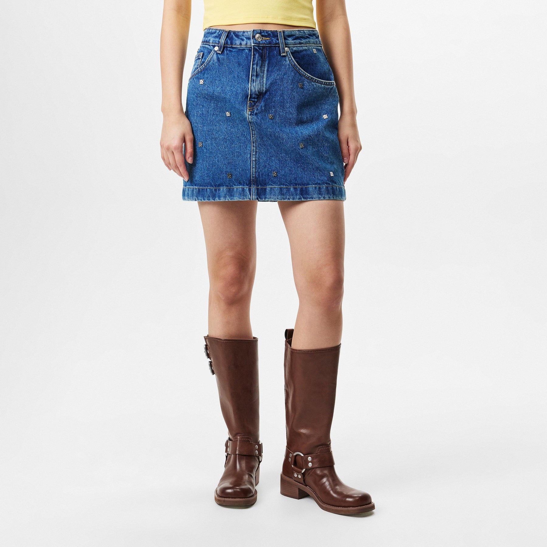 Gebisi Denim Mini Skirt
