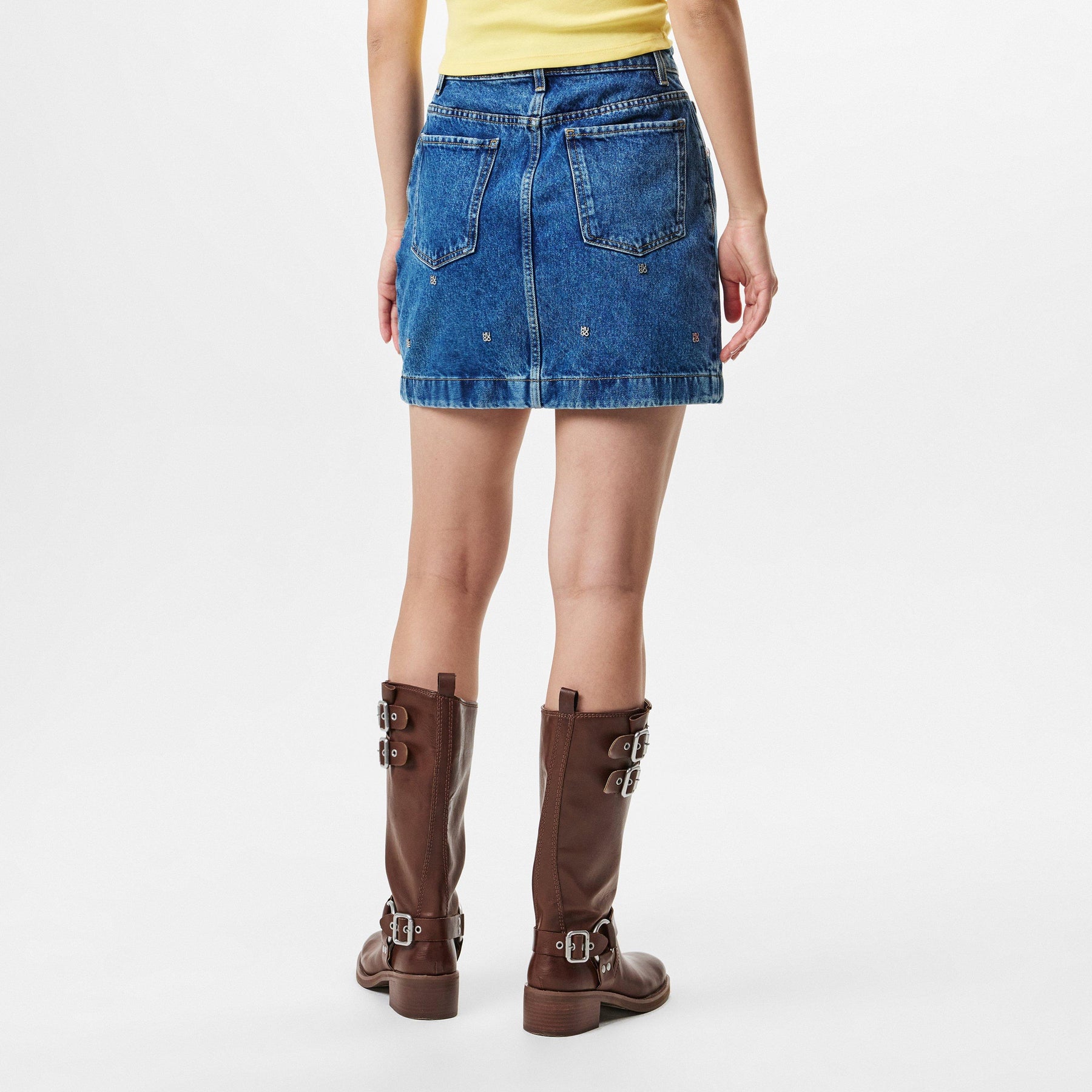 Gebisi Denim Mini Skirt