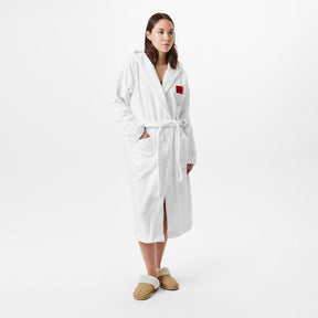Cotton Terry Red Logo Dressing Gown