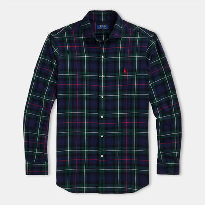 Twill Checked Long Sleeve Shirt