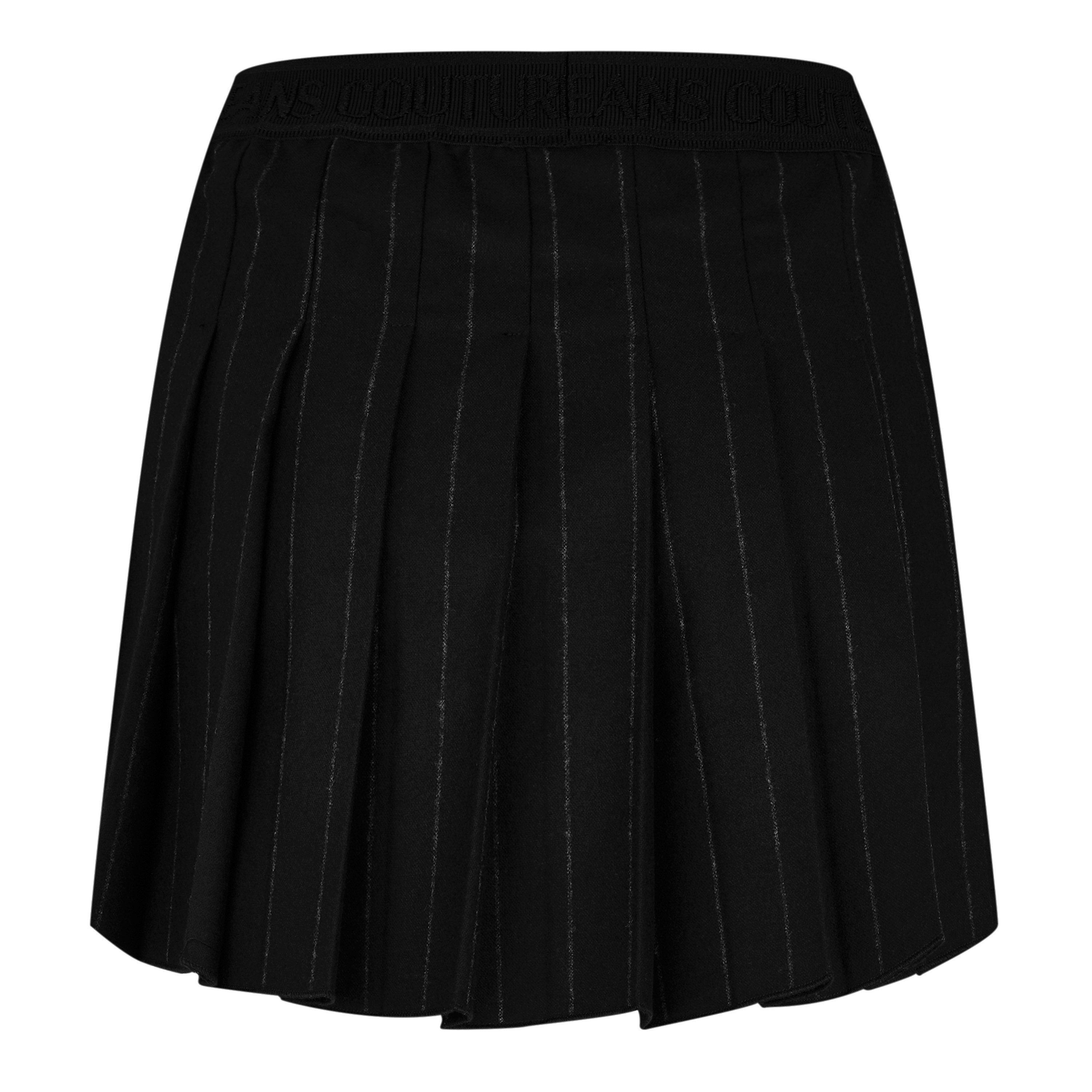 Pinstripe Pleated Skirt