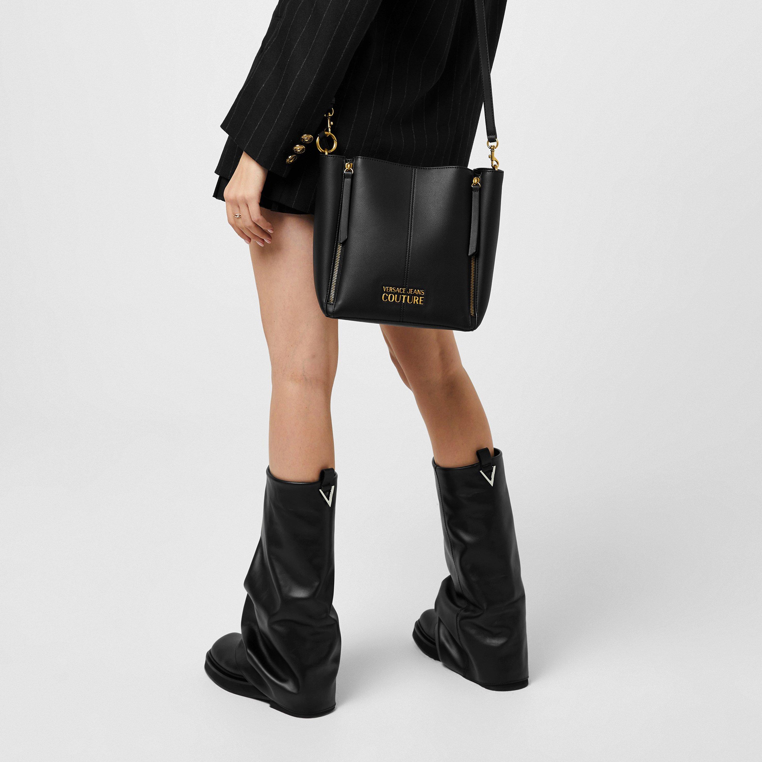 Pinstripe Pleated Skirt