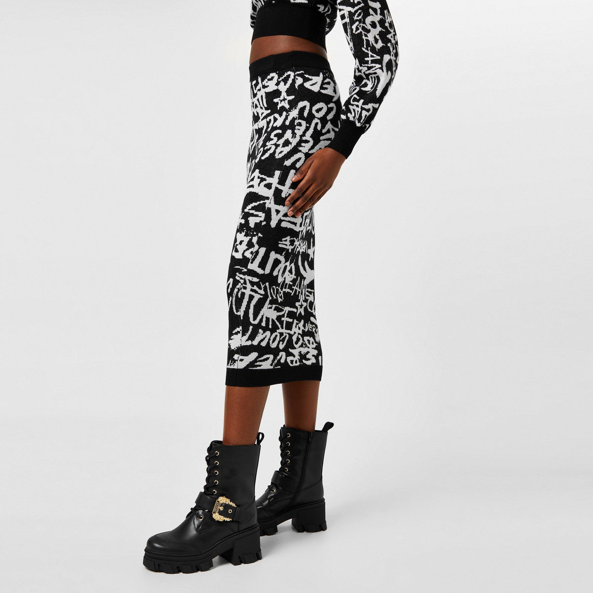 Graffiti Midi Skirt