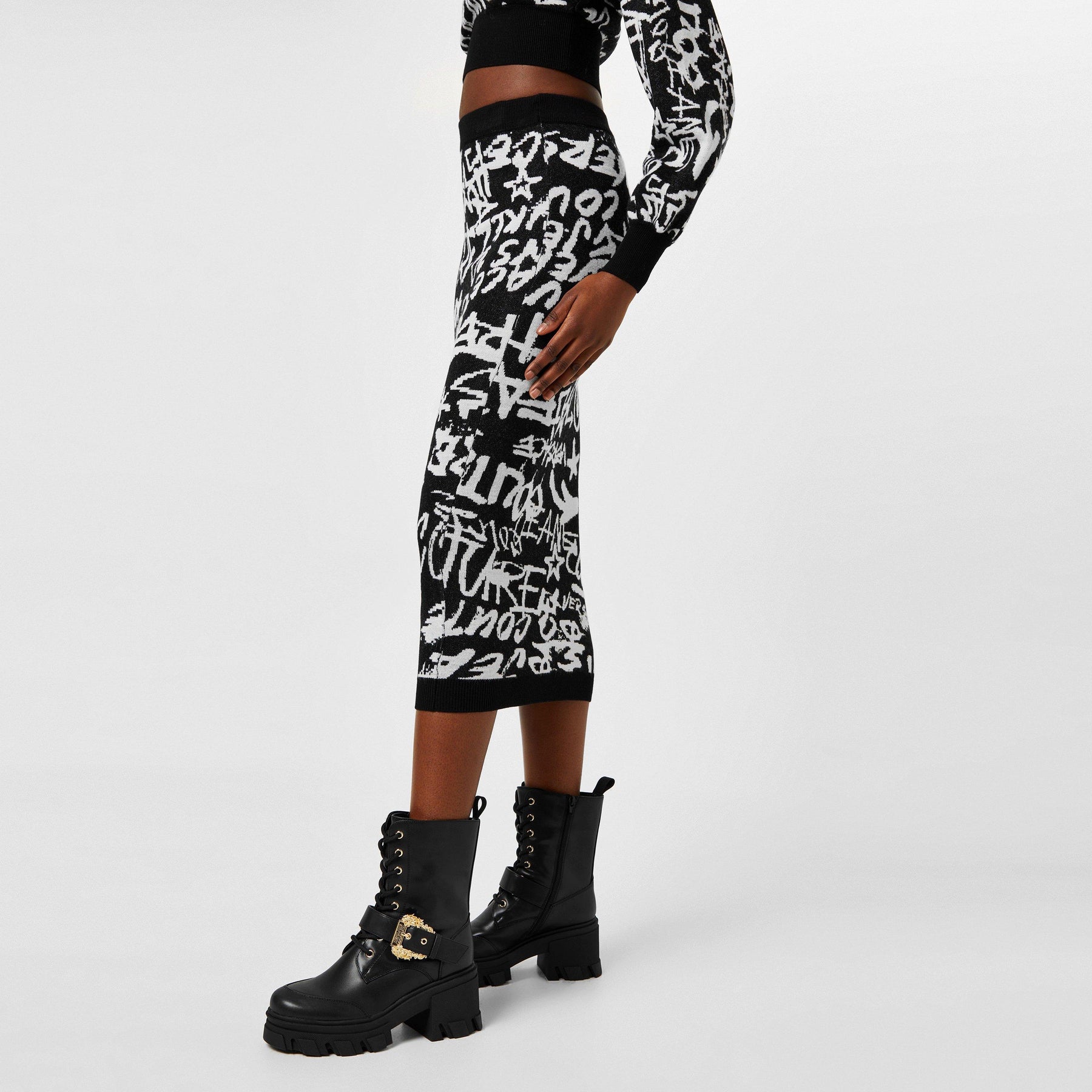 Graffiti Midi Skirt