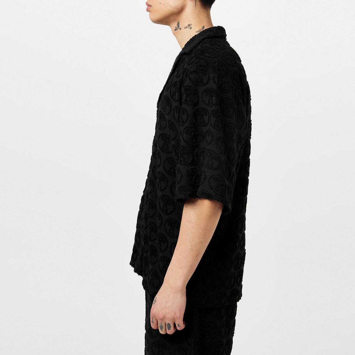 Textured Logo Short Sleeve Shirt